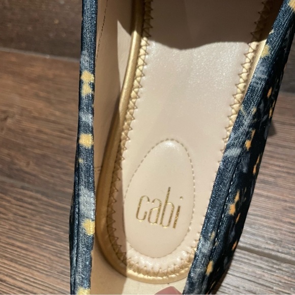 Cabi Carnaby Floral Blue Velvet Gold Horsebit Loafer Flats Preppy Retro US 9 - Picture 11 of 13